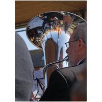 On Hunstanton band stand during the Royal Wedding celebrationsReflections of a tubist - Tony pictured from a different angle1st May, 2011Photo vivien Young