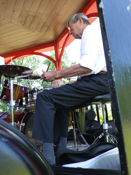 The Walks Bandstand, King's Lynn7th July, 2013Bryant Marriott on percussionPhoto - Jan Foster